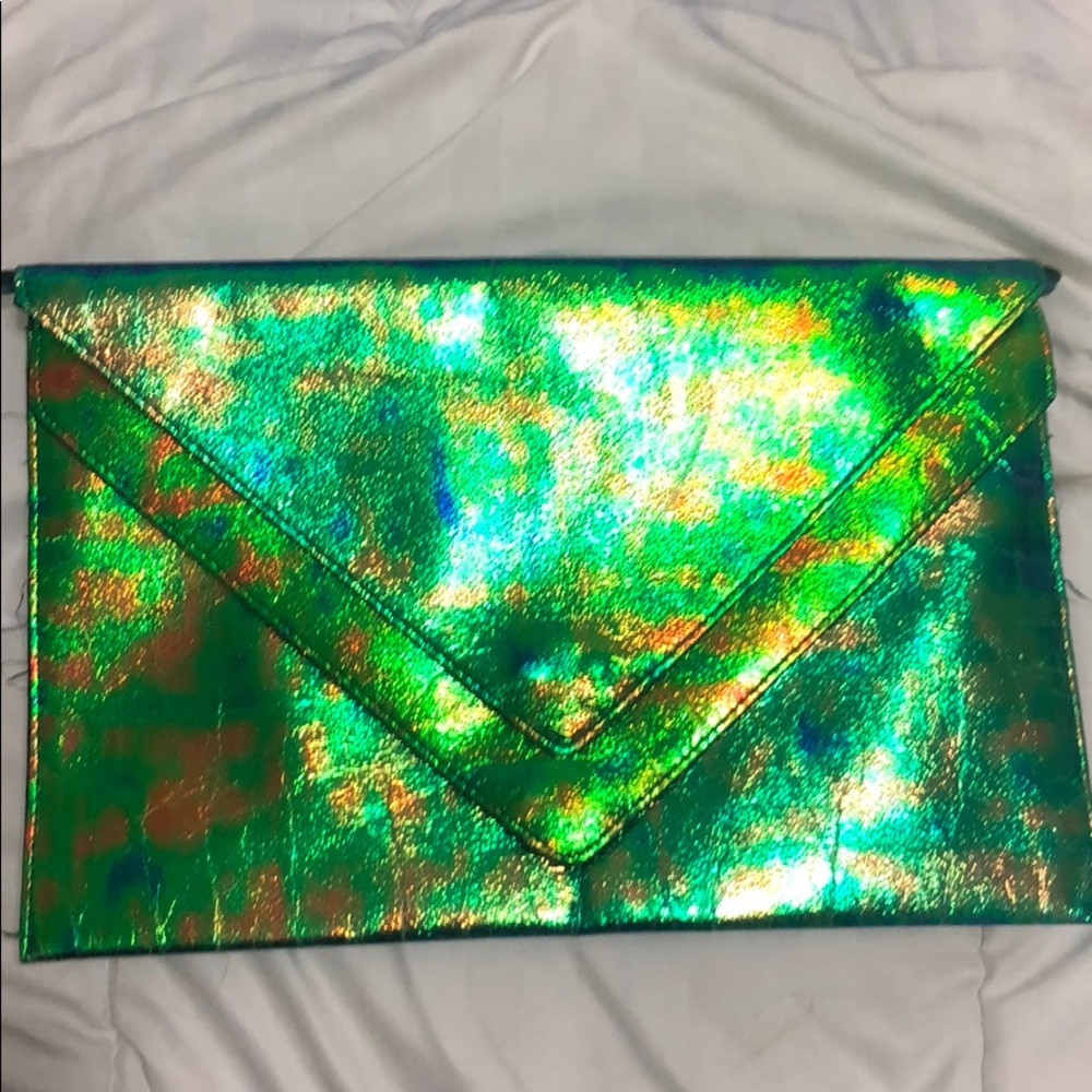 Asos florescent envelope clutch